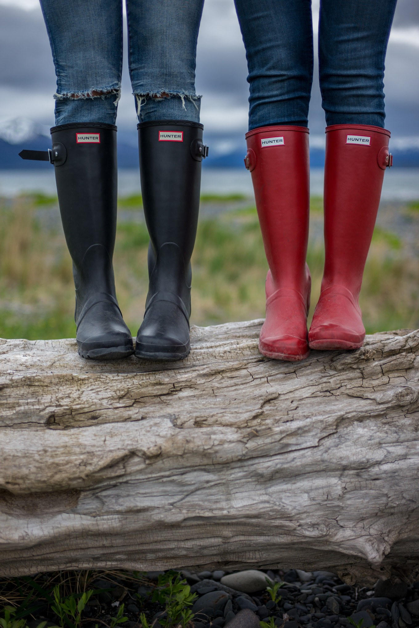 Red and Black Hunter Boots